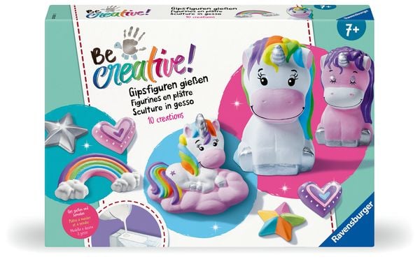 Produktbild: BeCreative Midi - Bastelset Gipsgie&szlig;en Einhorn