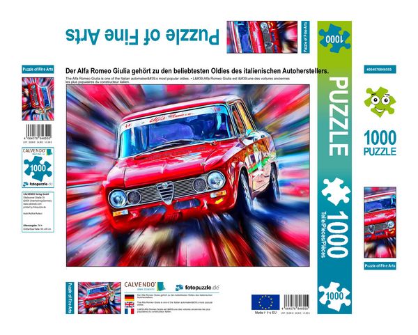 Produktbild: CALVENDO Puzzle Der Alfa Romeo Giulia geh&ouml;rt zu den beliebtesten Oldies des italienischen Autoherstellers. | 1000 Teile Lege-Gr&ouml;&szlig;e 64x48cm Foto-Puzzle