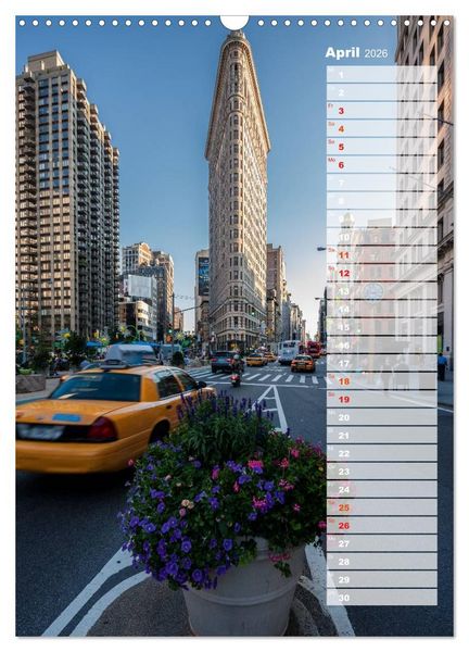 Produktbild: New York City Geburtstagskalender (Wandkalender 2026 DIN A3 hoch), CALVENDO Monatskalender