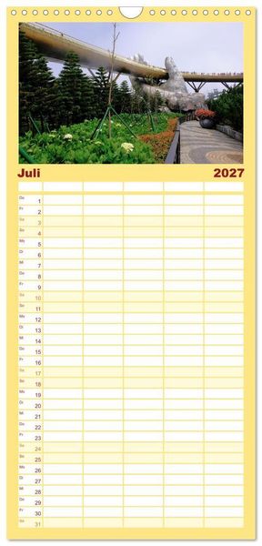 Produktbild: Familienplaner 2027 - Vietnams verborgenes Paradies mit 5 Spalten (Wandkalender, 21 x 45 cm) CALVENDO