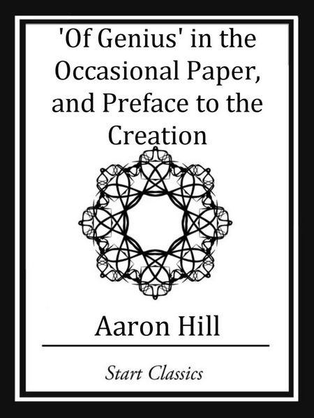 Produktbild: Of Genius' in the Occassional Paper, and Preface to the Creation