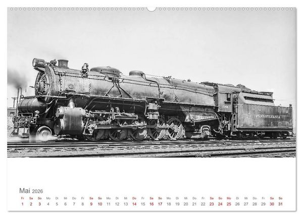 Produktbild: US-Dampflokomotiven (Wandkalender 2026 DIN A2 quer), CALVENDO Monatskalender