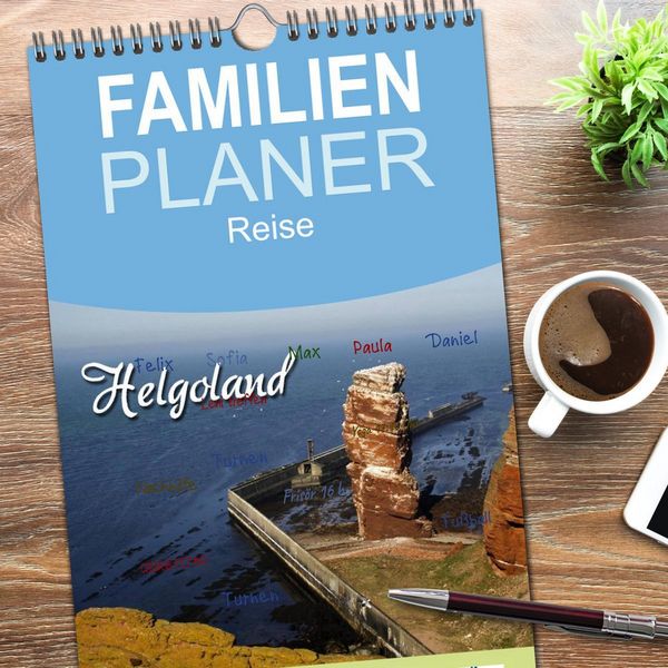 Produktbild: Familienplaner 2026 - Helgoland mit 5 Spalten (Wandkalender, 21 x 45 cm) CALVENDO