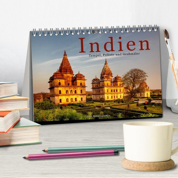 Produktbild: Indien: Tempel, Pal&auml;ste und Grabm&auml;ler (Tischkalender 2026 DIN A5 quer), CALVENDO Monatskalender