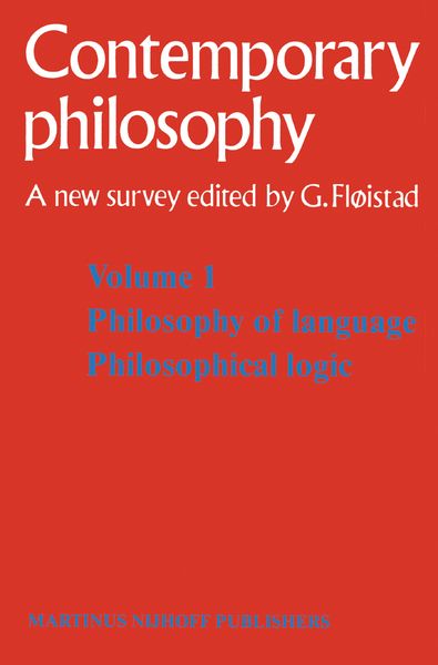Produktbild: Tome 1 Philosophie du langage, Logique philosophique / Volume 1 Philosophy of language, Philosophical logic