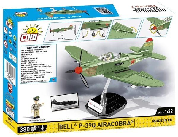 Produktbild: COBI Historical Collection 5747 - Bell P-39Q Airacobra SOVI, 380 Klemmbausteine