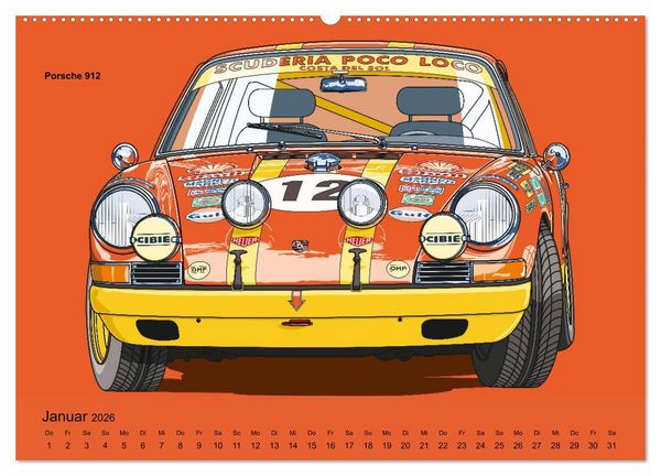 Produktbild: Made in Germany - Illustrationen deutscher Oldtimer (Wandkalender 2026 DIN A2 quer), CALVENDO Monatskalender