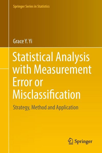 Produktbild: Statistical Analysis with Measurement Error or Misclassification