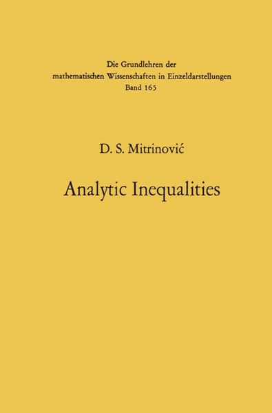 Produktbild: Analytic Inequalities