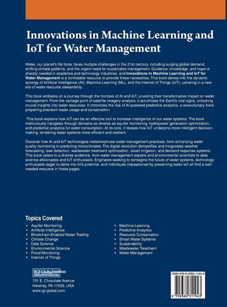 Produktbild: Innovations in Machine Learning and IoT for Water Management
