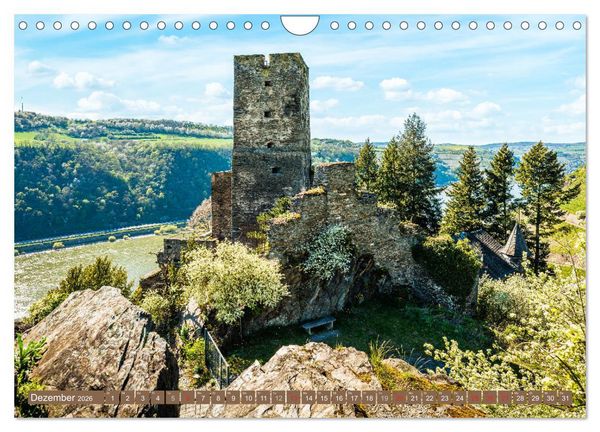 Produktbild: Burgen und Festungen am Mittelrhein (Wandkalender 2026 DIN A4 quer), CALVENDO Monatskalender