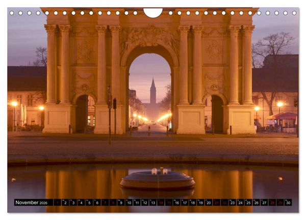 Produktbild: Potsdam zwischen Nacht und blauer Stunde (Wandkalender 2026 DIN A4 quer), CALVENDO Monatskalender