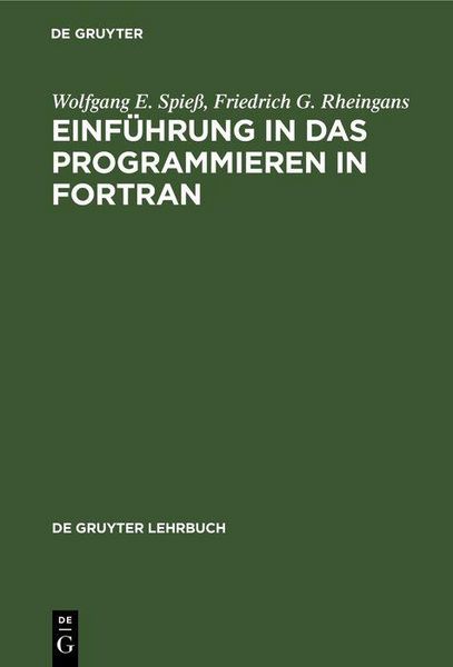 Produktbild: Einf&uuml;hrung in das Programmieren in FORTRAN