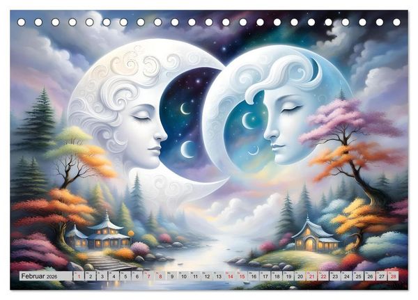 Produktbild: Mondsichelzauber Eine Reise durch die Natur (Tischkalender 2026 DIN A5 quer), CALVENDO Monatskalender