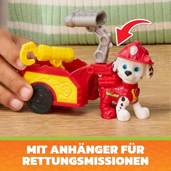Produktbild: PAW Patrol: Der Dino Film, Marshalls Dino Werkzeug-Pack, Marshall-Figur mit Anh&auml;nger und Werkzeugen