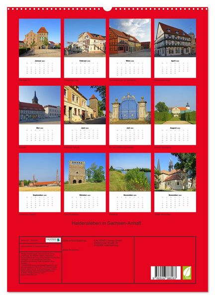 Produktbild: Haldensleben in Sachsen-Anhalt (hochwertiger Premium Wandkalender 2026 DIN A2 hoch), Kunstdruck in Hochglanz