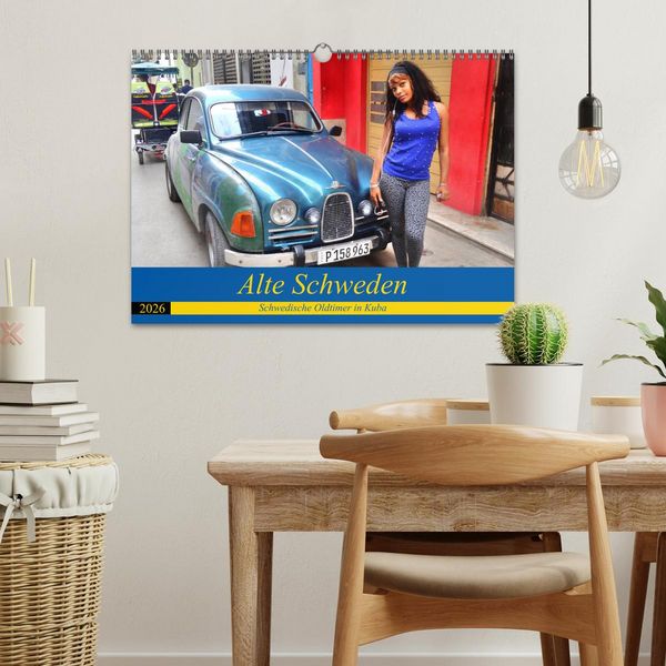 Produktbild: Alte Schweden - Schwedische Oldtimer in Kuba (Wandkalender 2026 DIN A3 quer), CALVENDO Monatskalender