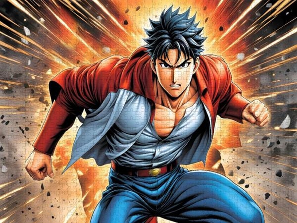 Produktbild: CALVENDO Puzzle Manga Superheld Riku Arashino - Der Sturmwanderer | 1000 Teile Lege-Gr&ouml;&szlig;e 64x48cm Foto-Puzzle f&uuml;r gl&uuml;ckliche Stunden