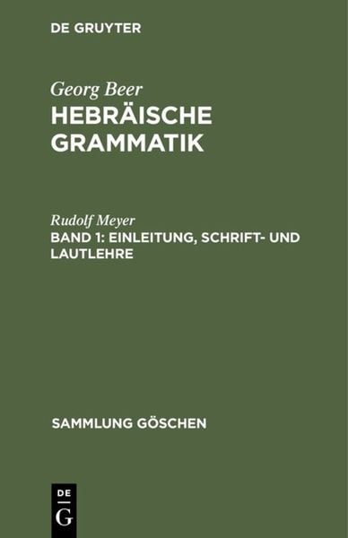 Produktbild: Einleitung, Schrift- und Lautlehre