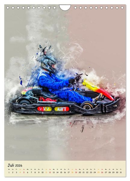 Produktbild: Gokart spektakul&auml;r (Wandkalender 2026 DIN A4 hoch), CALVENDO Monatskalender
