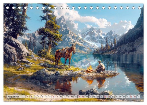 Produktbild: Pferde, Freiheit, Westernreiten (Tischkalender 2026 DIN A5 quer), CALVENDO Monatskalender