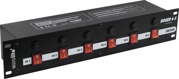 Produktbild: "Eurolite 48,3cm (19\")-Board 19 Zoll Stromverteiler 6fach 2 HE"