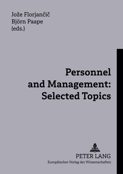 Produktbild: Personnel and Management: Selected Topics