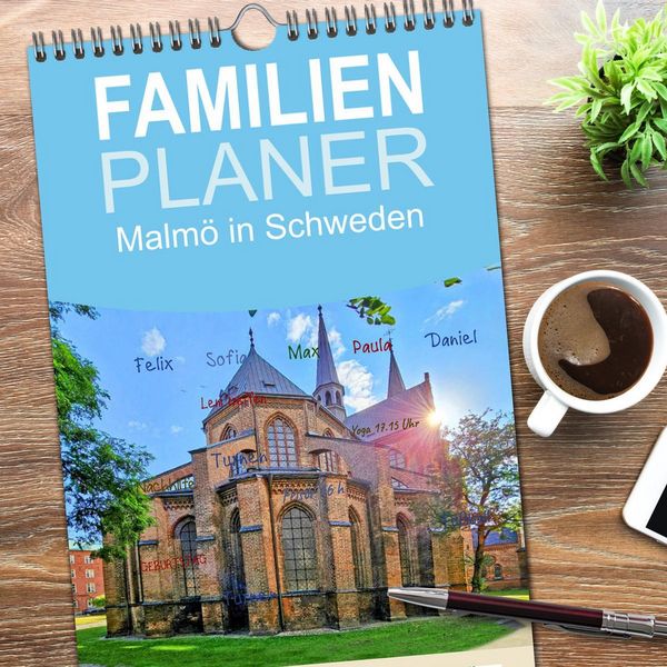 Produktbild: Familienplaner 2026 - Malm&ouml; in Schweden mit 5 Spalten (Wandkalender, 21 x 45 cm) CALVENDO