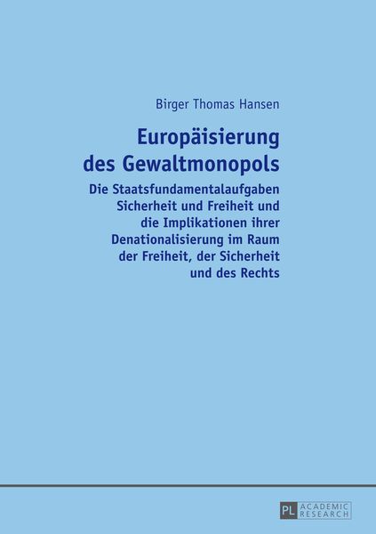 Produktbild: Europaeisierung des Gewaltmonopols