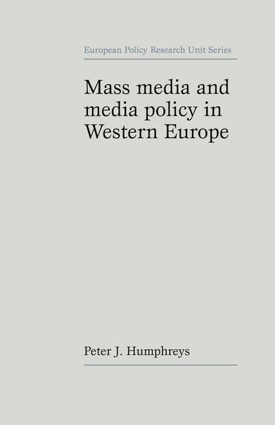 Produktbild: Mass media and media policy in Western Europe