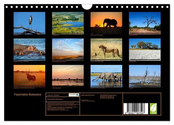 Produktbild: Faszination Botswana (Wandkalender 2026 DIN A4 quer), CALVENDO Monatskalender