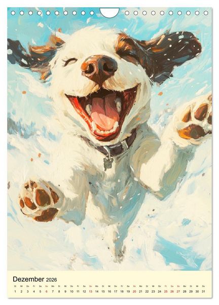 Produktbild: Fellnasen-Gl&uuml;ck to go. Fr&ouml;hliche Hundegesichter zum Schmunzeln (Wandkalender 2026 DIN A4 hoch), CALVENDO Monatskalender
