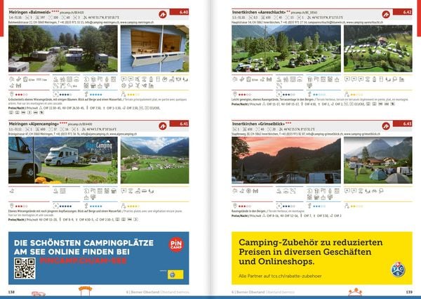 Produktbild: TCS Schweiz & Europa Campingf&uuml;hrer 2022