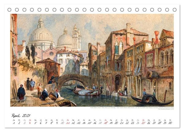 Produktbild: Venedig - Gem&auml;lde aus drei Jahrhunderten. Kunstkalender (Tischkalender 2027 DIN A5 quer), CALVENDO Monatskalender