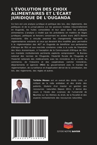 Produktbild: L'&eacute;volution des Choix Alimentaires Et L'&eacute;cart Juridique De L'ouganda