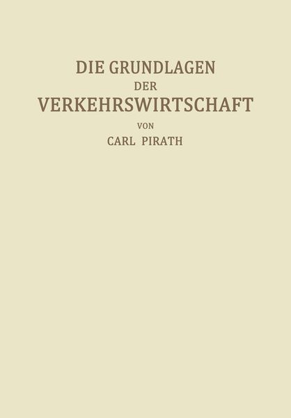 Produktbild: Die Grundlagen der Verkehrswirtschaft