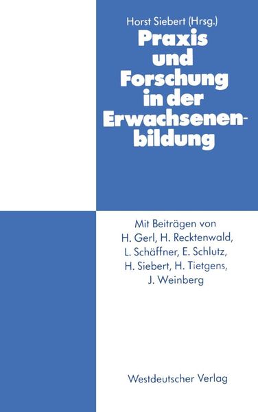 Produktbild: Praxis und Forschung in der Erwachsenenbildung