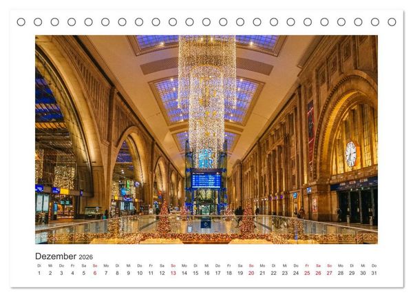 Produktbild: Leipzig bei Nacht (Tischkalender 2026 DIN A5 quer), CALVENDO Monatskalender