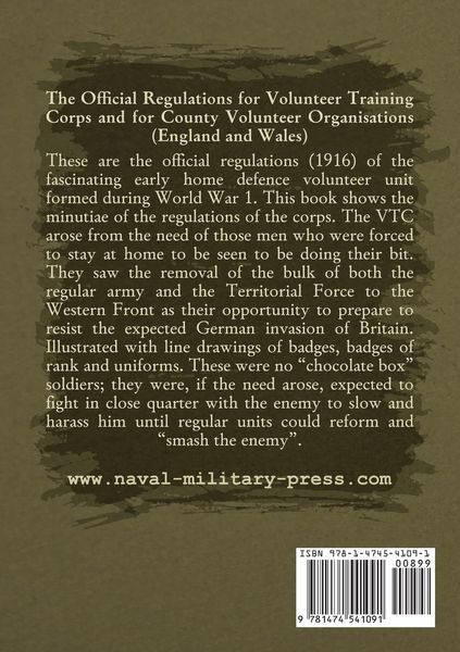 Produktbild: The Official Regulations for Volunteer Training Corps and for County Volunteer Organisations (England and Wales)