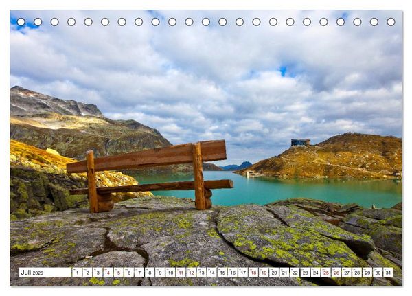 Produktbild: Kraftpl&auml;tze in den Bergen (Tischkalender 2026 DIN A5 quer), CALVENDO Monatskalender