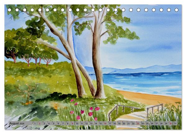 Produktbild: Toskana Aquarelle (Tischkalender 2026 DIN A5 quer), CALVENDO Monatskalender