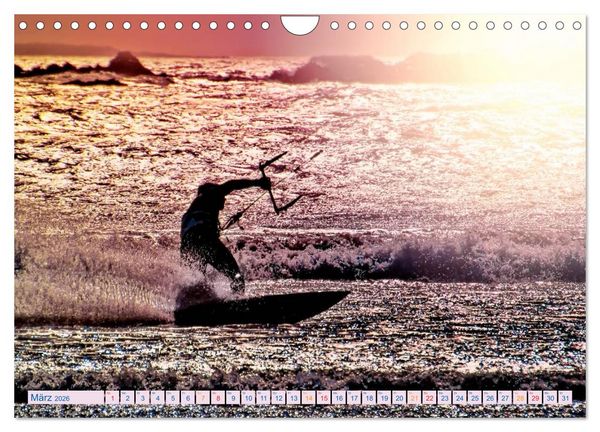 Produktbild: Kitesurfen - &uuml;ber den Wellen (Wandkalender 2026 DIN A4 quer), CALVENDO Monatskalender