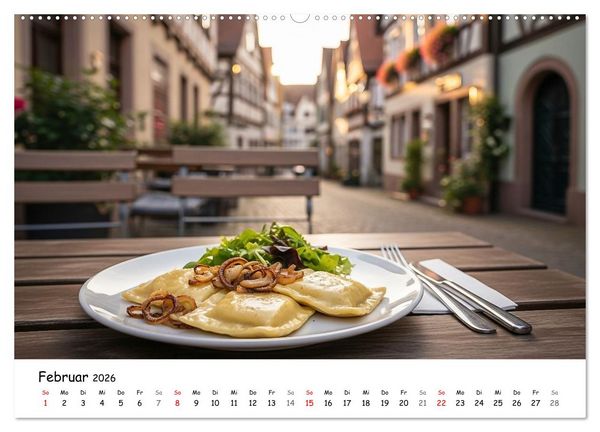 Produktbild: Schw&auml;bischer Maultaschen-Kalender (Wandkalender 2026 DIN A2 quer), CALVENDO Monatskalender