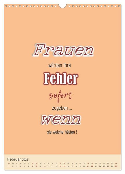 Produktbild: Was Mann &uuml;ber Frau wissen sollte und umgekehrt ... (Wandkalender 2026 DIN A3 hoch), CALVENDO Monatskalender