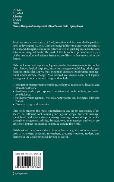 Produktbild: Climate Change and Management of Cool Season Grain Legume Crops