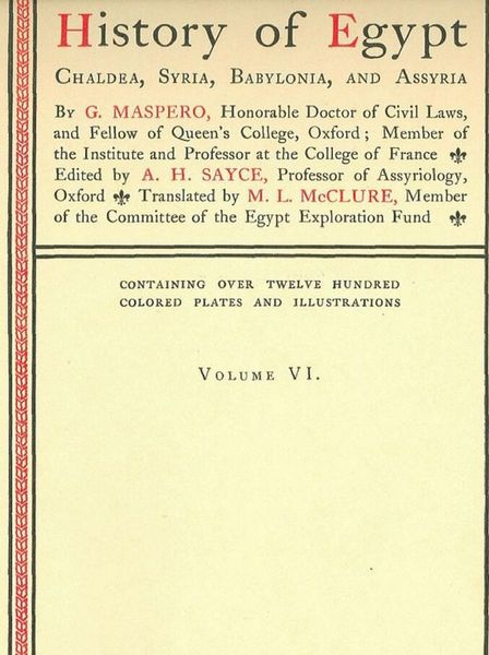 Produktbild: History of Egypt, Chaldea, Syria, Babylonia, and Assyria, Vol. 6