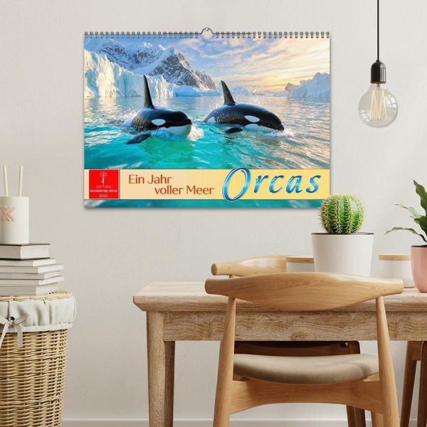 Produktbild: Orcas - ein Jahr voller Meer (Wandkalender 2026 DIN A3 quer), CALVENDO Monatskalender