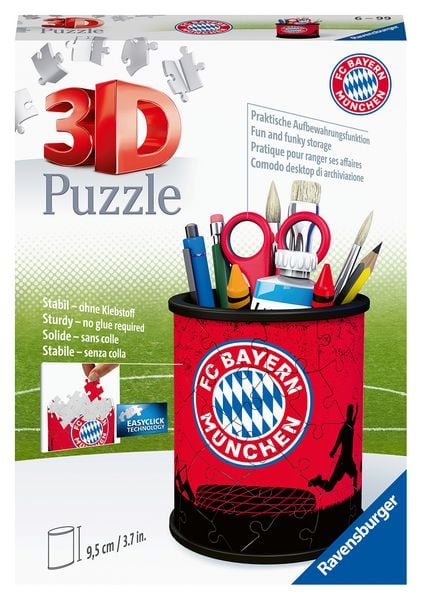 Produktbild: Ravensburger Utensilo: FC Bayern M&uuml;nchen, Stifte-Becher, 3D-Puzzle