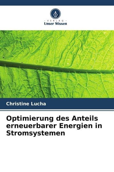Produktbild: Optimierung des Anteils erneuerbarer Energien in Stromsystemen