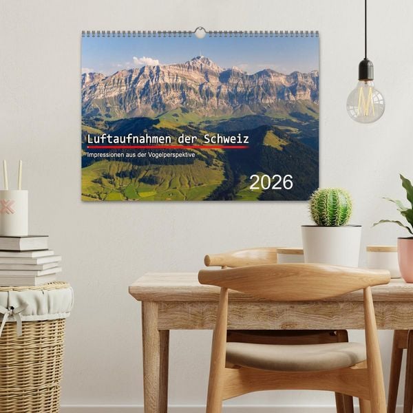Produktbild: Luftaufnahmen der Schweiz (Wandkalender 2026 DIN A3 quer), CALVENDO Monatskalender